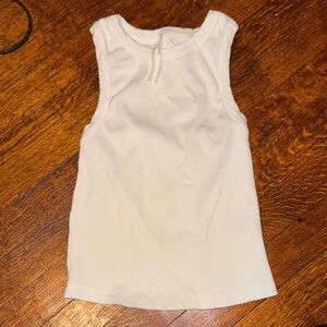 Anthropologie white racer back tank top